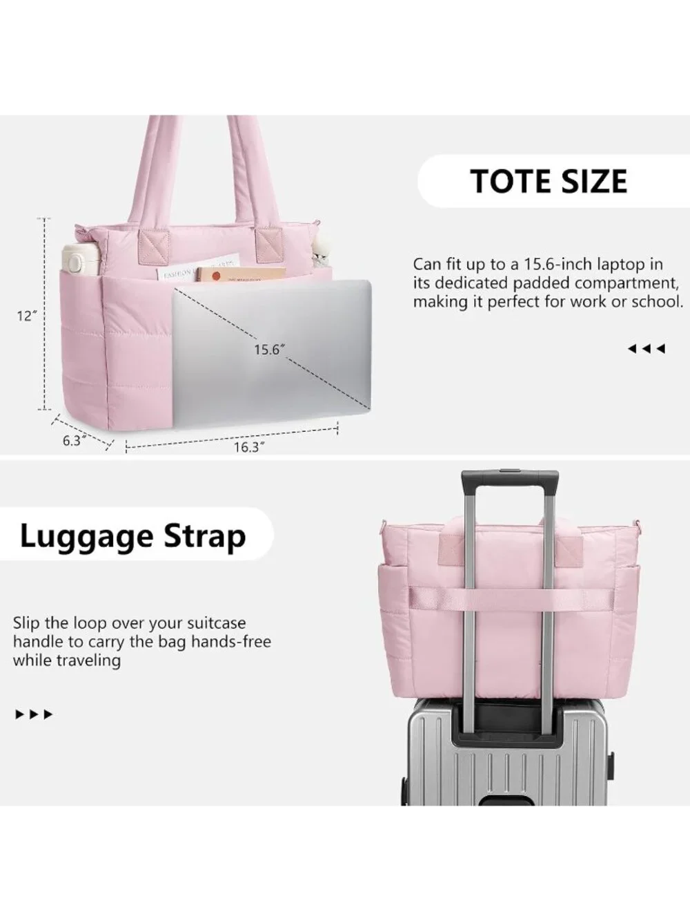 N/A puffer tote